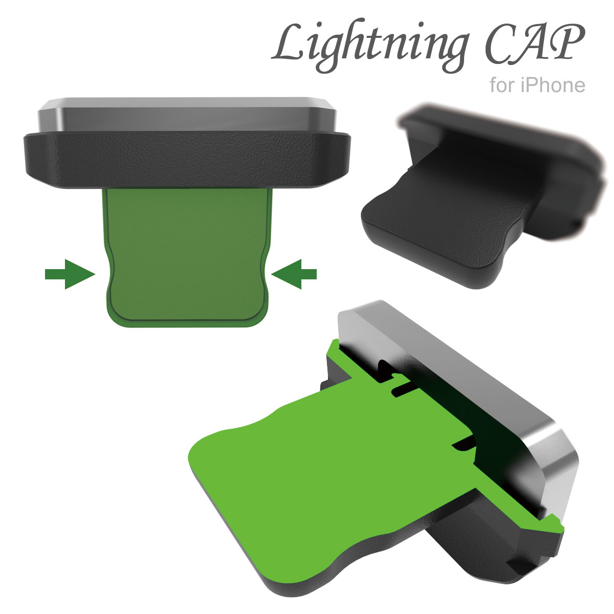 製品のライトニング端子部分断面