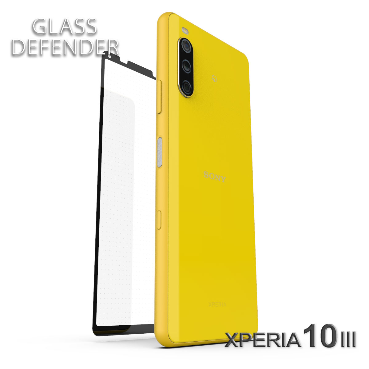 ガラスディフェンダーXPERIA10III背面側