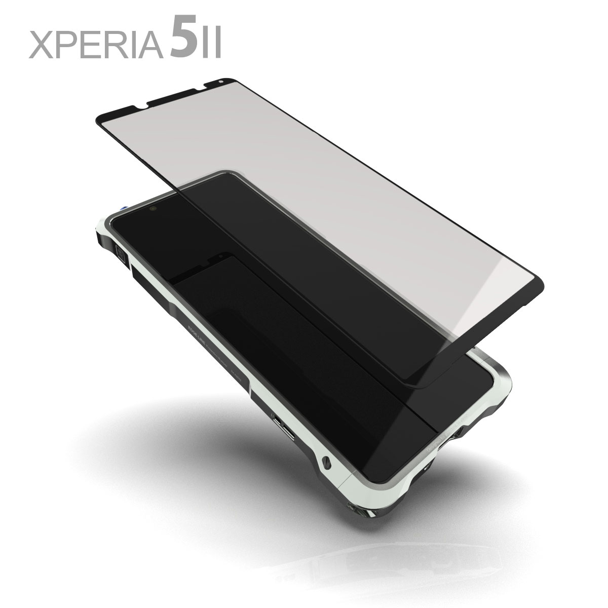 ガラスディフェンダーXPERIA5IIバンパー同時装着