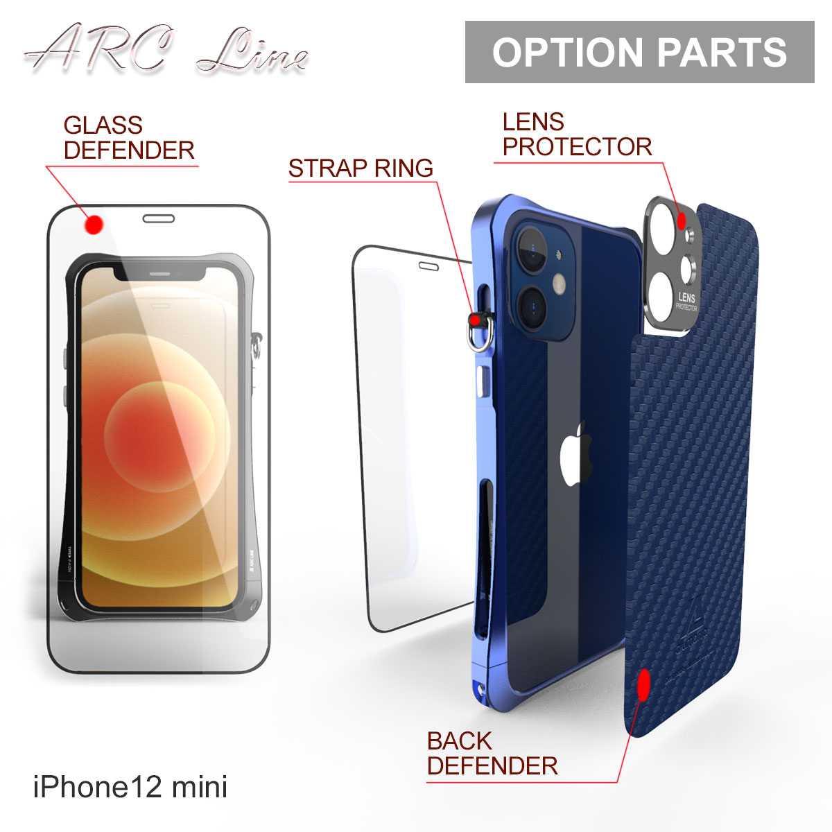 アークラインのオプション品分解構成